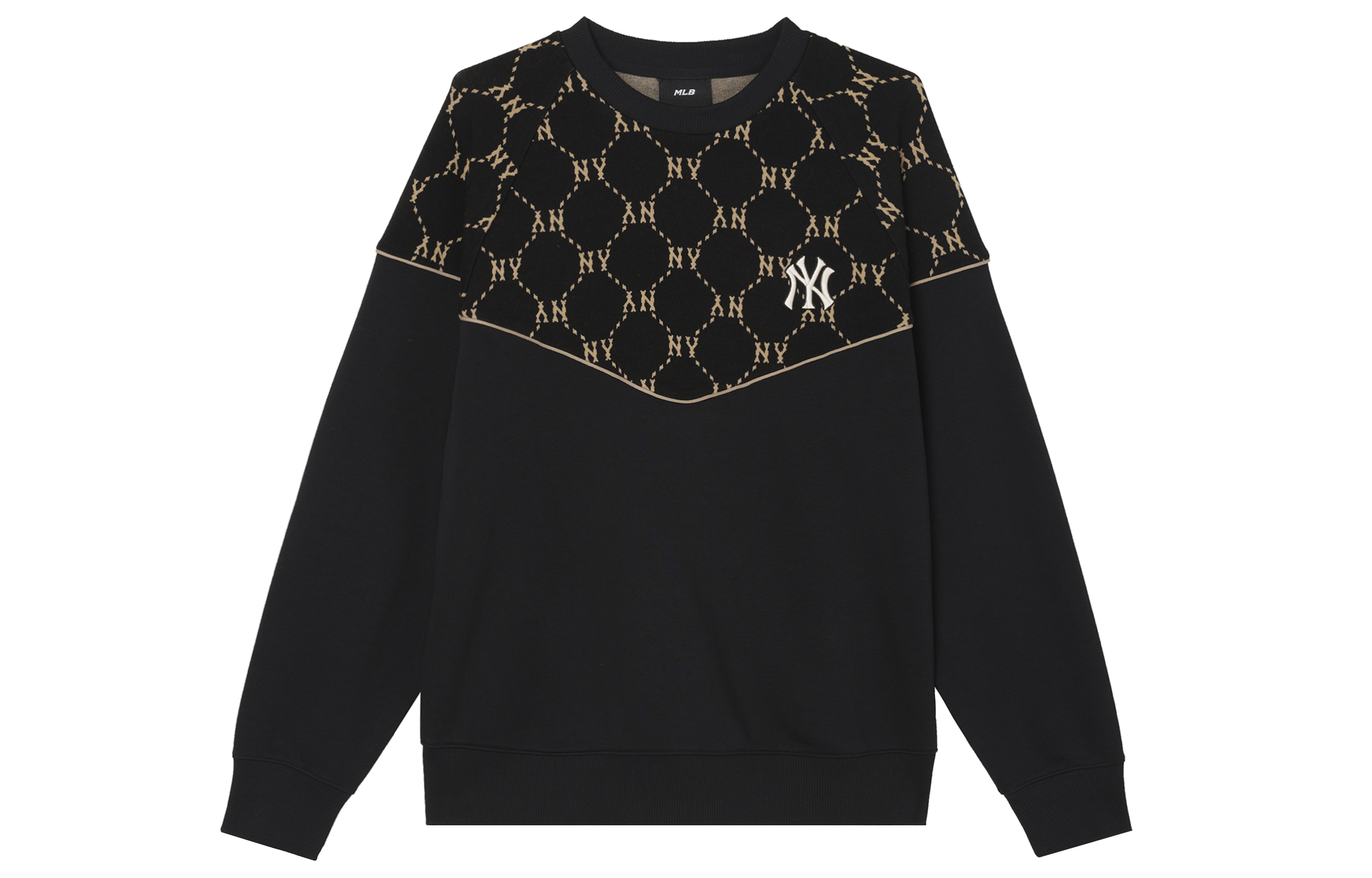MLB New York Yankees Dia Monogram Unisex Soft Breathable Black Sweatshirt 3AMTM1144-50BKS