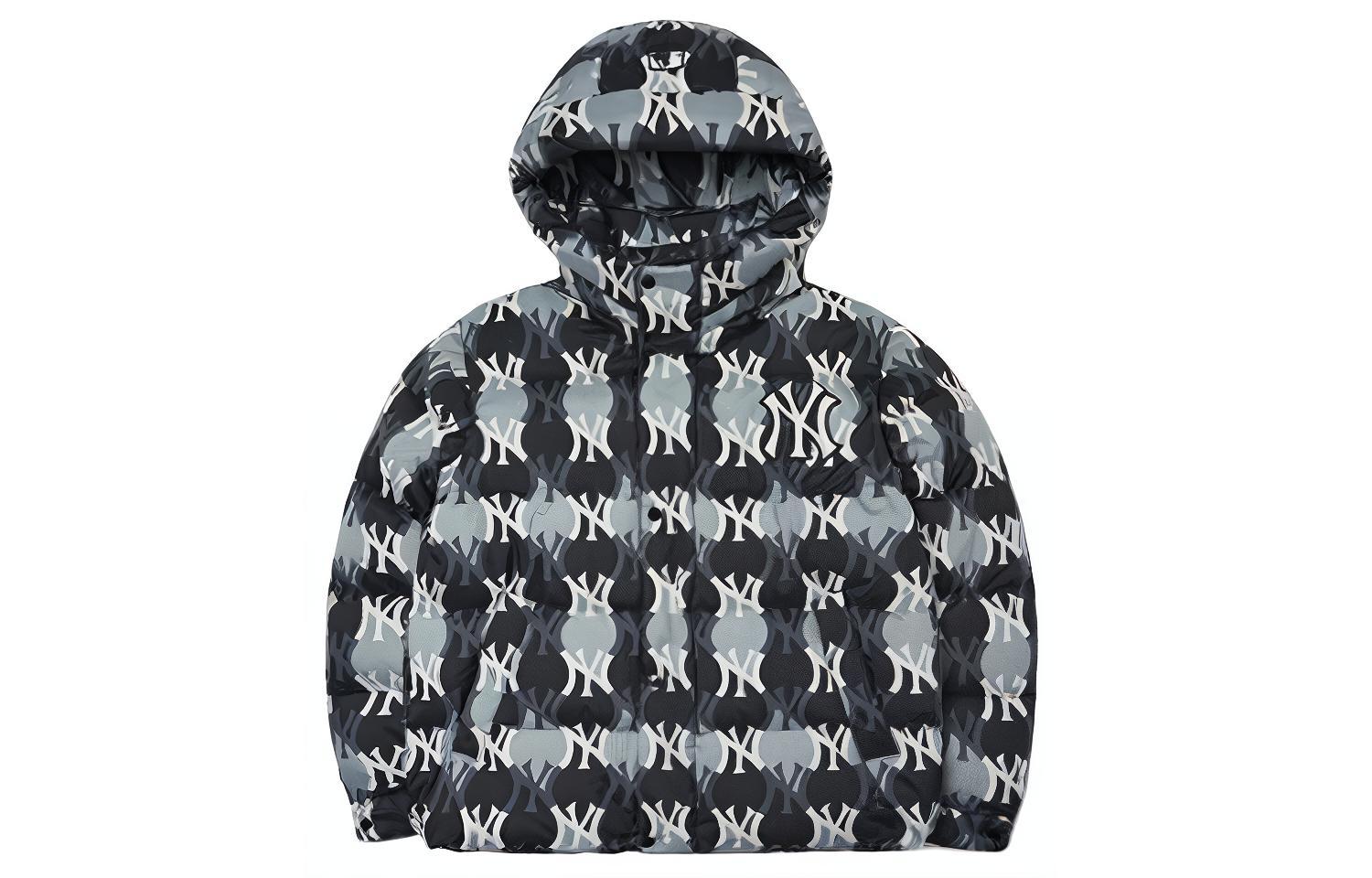 MLB New York Yankees Diamond Logo Puffer Hoodie Unisex Black. 3ADJY0126-50BKS