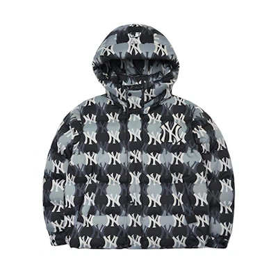 MLB New York Yankees Diamond Logo Puffer Hoodie Unisex Black. 3ADJY0126-50BKS