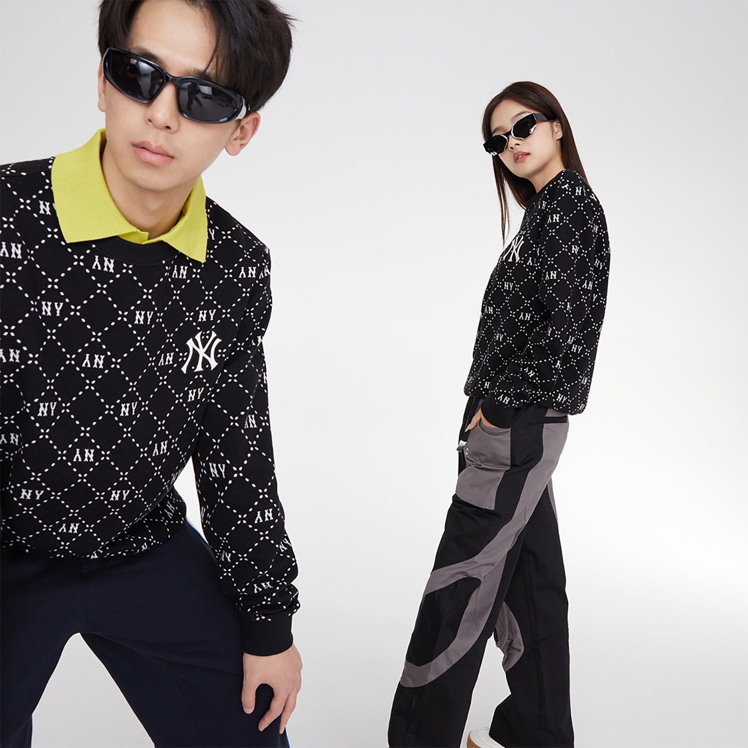 MLB New York Yankees Diamond Vintage Crewneck Sweatshirt Unisex Black 3AMTM0134-50BKS 圖 8