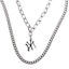 Buy MLB New York Yankees Double-Layer Necklace Unisex Couple Design Summer 2021 32JA01111-50W
