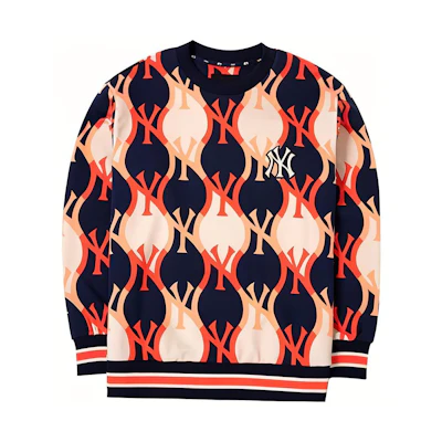 MLB New York Yankees Embroidered Crewneck Sweatshirt Unisex Multicolor 3AMTY0124-50NYD