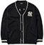 Buy MLB New York Yankees Embroidered Logo Black Knit Cardigan Unisex Sweater. 3AKT00114-50BKS