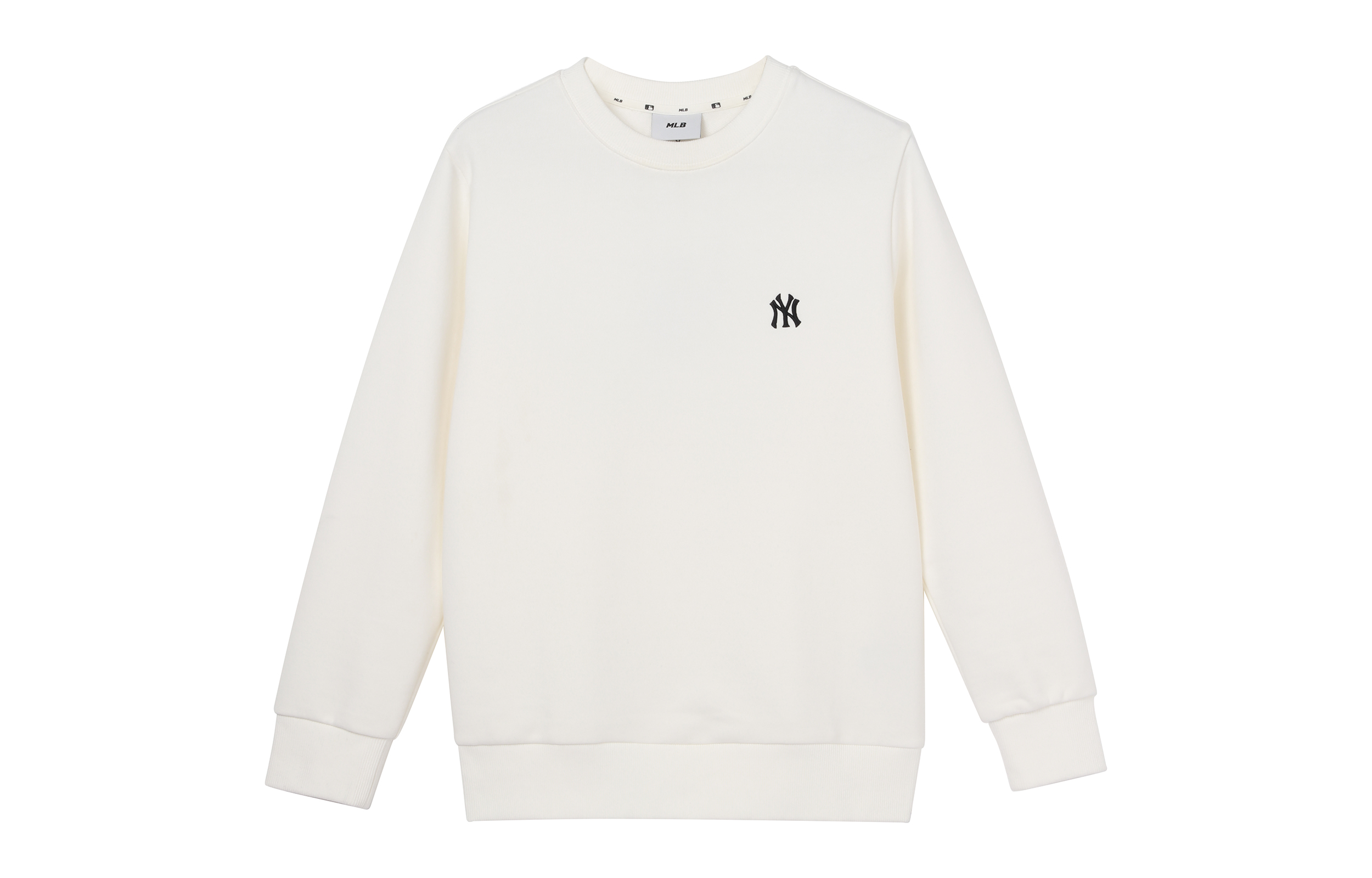 MLB New York Yankees Embroidered Logo Crewneck Pullover Sweatshirt White Unisex 3AMTB0314-50IVS 圖 2