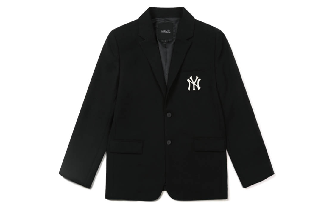 MLB New York Yankees Embroidered Logo Tailored Blazer Jacket Black () 31JK02061-50L