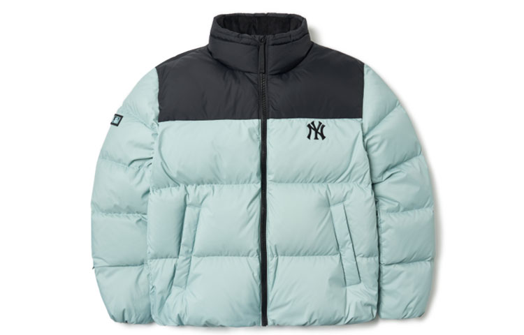 MLB New York Yankees Embroidered Logo Winter Puffer Jacket Mint Green Unisex 3ADJN0616-50MTL