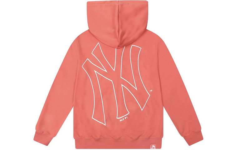 MLB New York Yankees Embroidered Logo Zip-Up Hoodie Jacket Red Unisex 31TRB6041-50O
