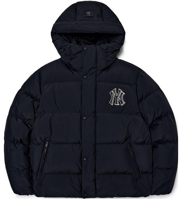 mlb-new-york-yankees-embroidered-ny-logo-hooded-down-jacket-black-unisex-short-3-adjb-0626-50-bks