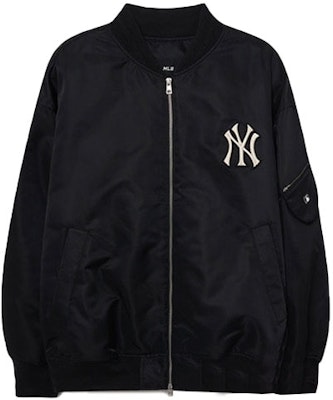 MLB 紐約洋基刺繡拉鍊外套 男女黑色款 3AJPB0331-50BKS Buy MLB 紐約洋基刺繡拉鍊外套 男女黑色款 3AJPB0331-50BKS