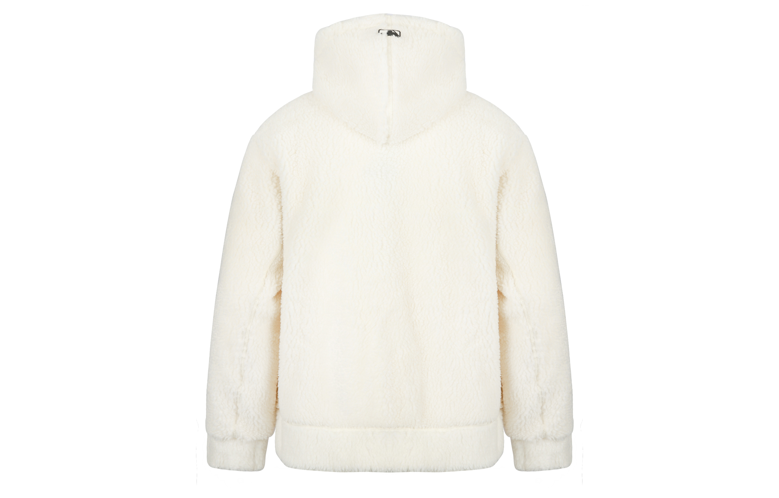 Lookbook MLB New York Yankees Fleece-Lined Logo Hoodie Jacket Unisex Cream Color. 3AJPF0516-50CRS