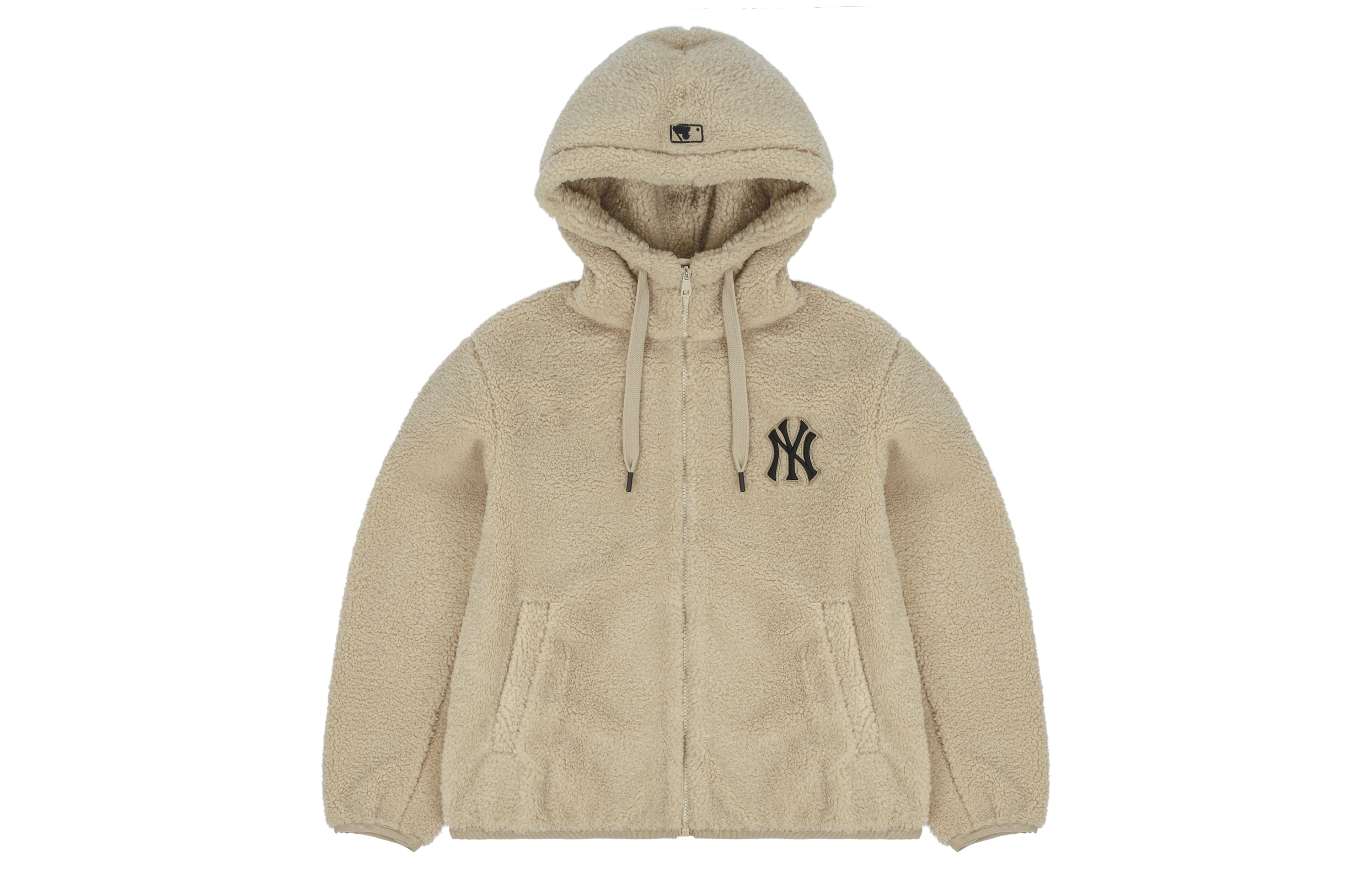 MLB New York Yankees Fleece Hooded Jacket Sand Brown Unisex Casual Wear. 3AJPF3216-50SAS 圖 2