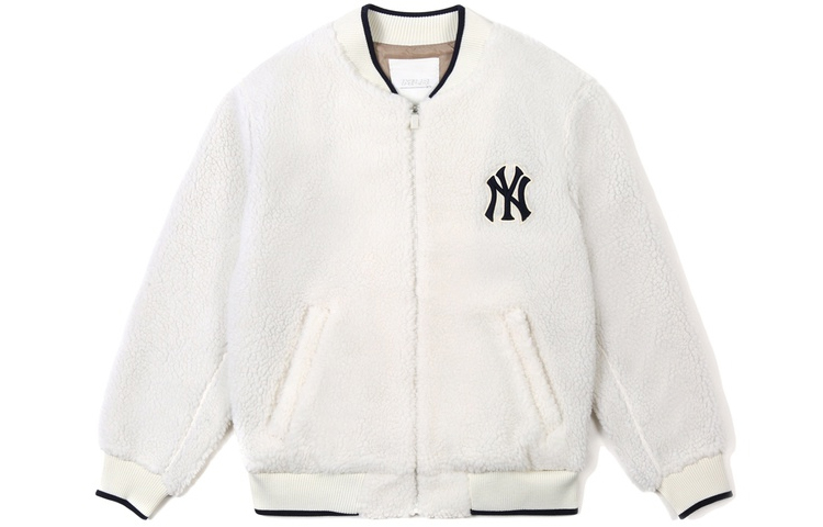 MLB New York Yankees Fleece Jacket Unisex Ivory White 31JPF1061-50I