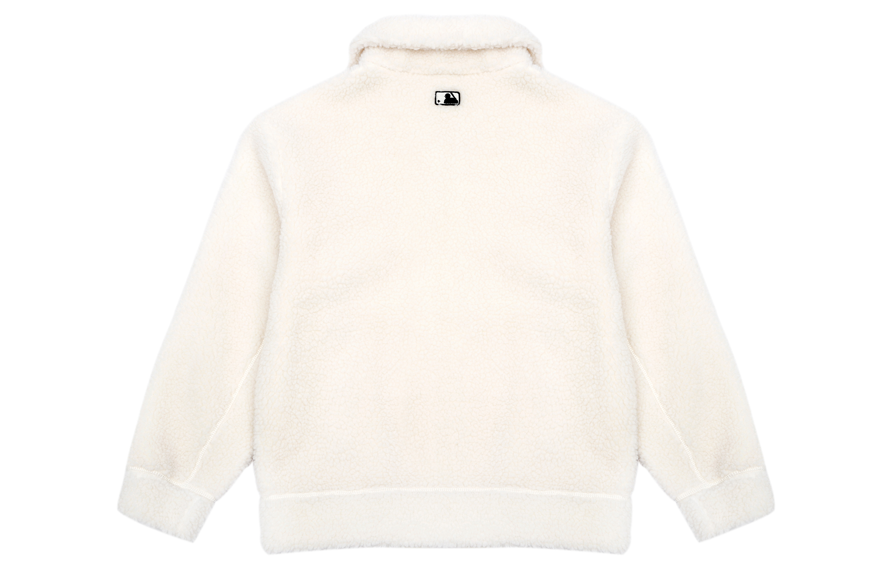 Lookbook MLB Jaket Musim Dingin Unisex Off-White New York Yankees Fleece Logo 3AJPF0316-50CRS