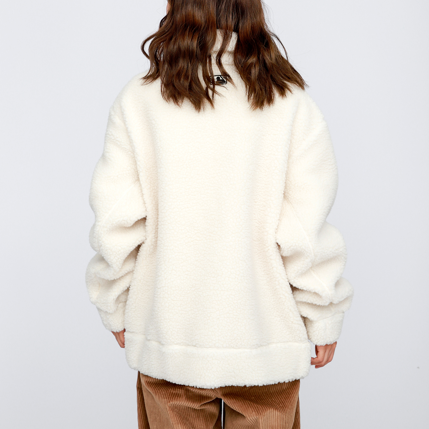 Purchase MLB Jaket Musim Dingin Unisex Off-White New York Yankees Fleece Logo 3AJPF0316-50CRS