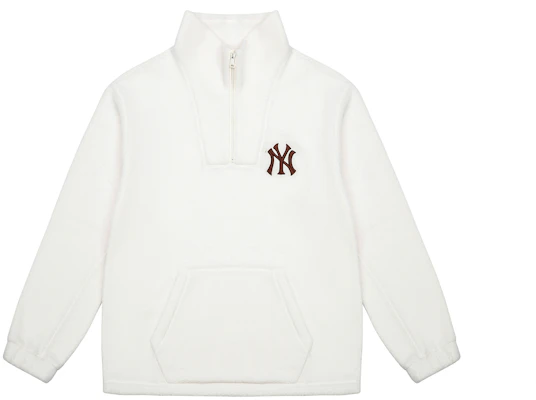 MLB 紐約洋基高領抓絨男女潮流衛衣 奶油色 3AMTF5216-50CRS Order MLB 紐約洋基高領抓絨男女潮流衛衣 奶油色 3AMTF5216-50CRS