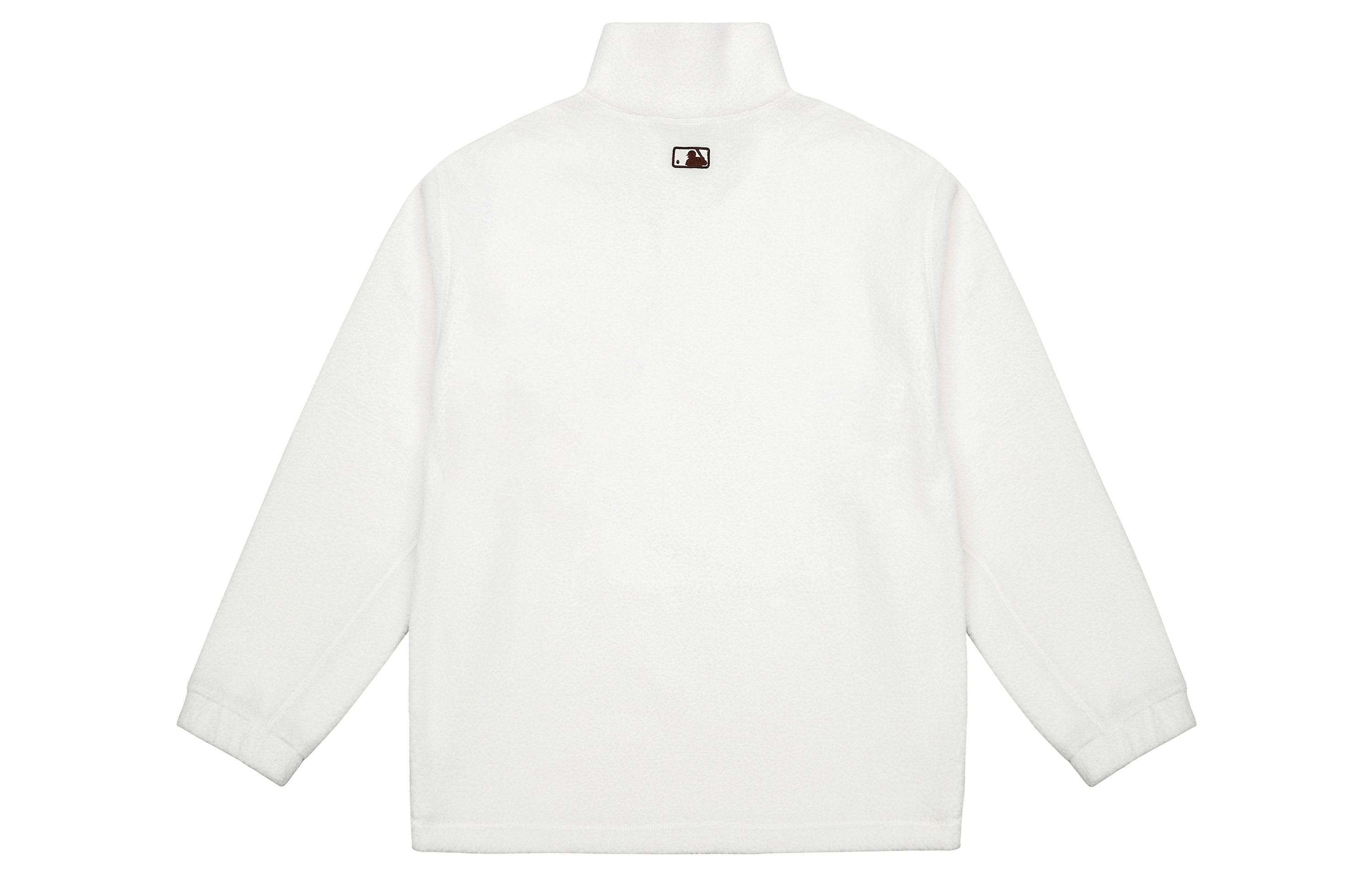 MLB New York Yankees Fleece Pullover High Collar Unisex Sweatshirt Cream Color 3AMTF5216-50CRS 圖 3