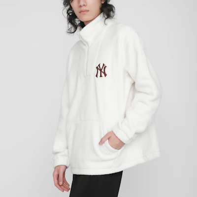 MLB 紐約洋基高領抓絨男女潮流衛衣 奶油色 3AMTF5216-50CRS Sizing MLB 紐約洋基高領抓絨男女潮流衛衣 奶油色 3AMTF5216-50CRS