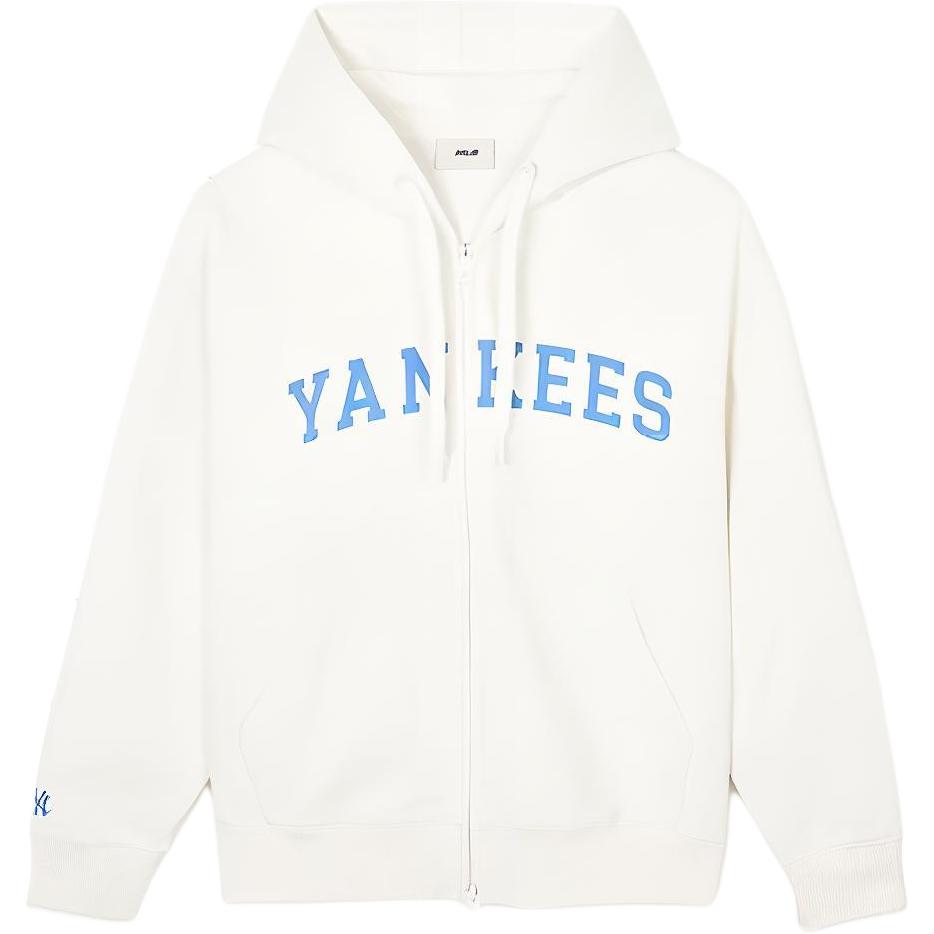 MLB New York Yankees Front Print Loose Fit Hoodie Unisex White 3ATRV0341-50CRS