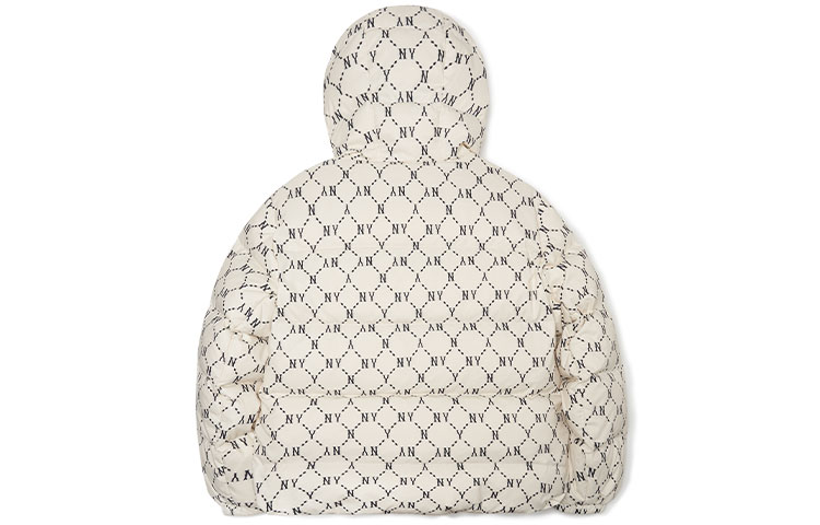 MLB New York Yankees Full-Print Puffer Jacket Hoodie Unisex White 3ADJM0316-50CRS 圖 3