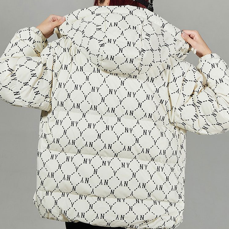 MLB New York Yankees Full-Print Puffer Jacket Hoodie Unisex White 3ADJM0316-50CRS 圖 7