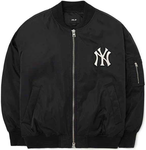 mlb-new-york-yankees-fw-22-black-logo-print-ribbed-collar-zip-jacket-unisex-3-ajpb-0124-50-bks