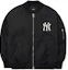 Buy MLB紐約洋基FW22黑色標誌印花羅紋領拉鍊外套 男女通用 3AJPB0124-50BKS