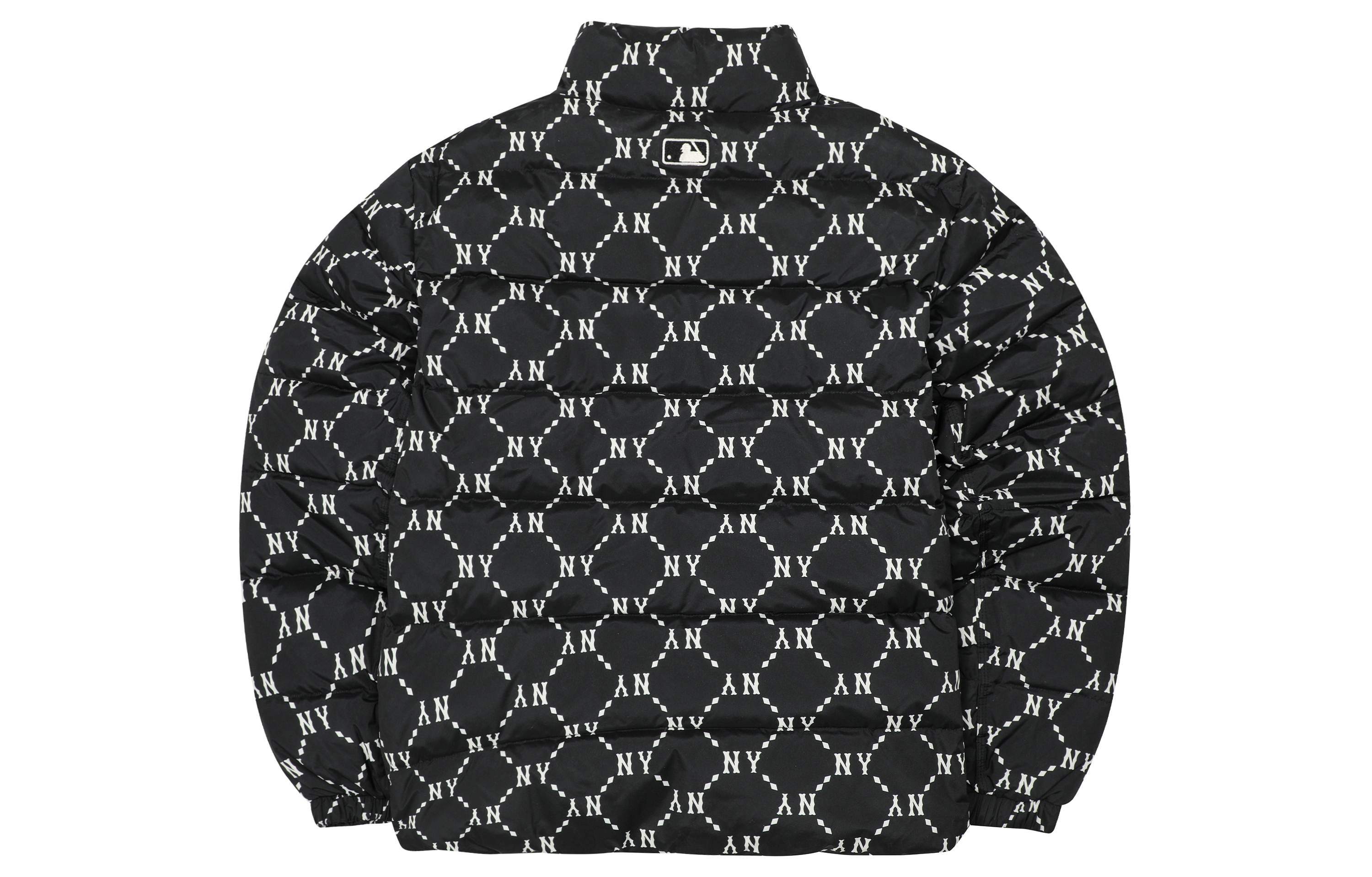 Lookbook MLB 纽约洋基队 FW22 菱格短款羽绒夹克 黑色 男女同款 3ADJM0826-50BKS