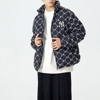 MLB 纽约洋基队 FW22 菱格短款羽绒夹克 黑色 男女同款 3ADJM0826-50BKS Details for MLB 纽约洋基队 FW22 菱格短款羽绒夹克 黑色 男女同款 3ADJM0826-50BKS