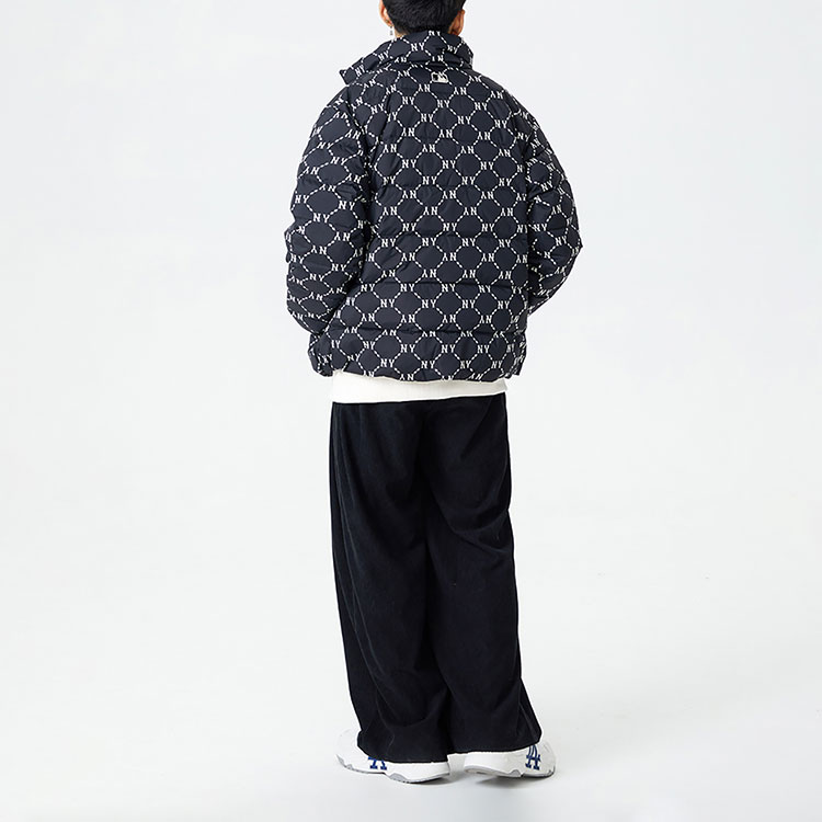 Cheap MLB 纽约洋基队 FW22 菱格短款羽绒夹克 黑色 男女同款 3ADJM0826-50BKS