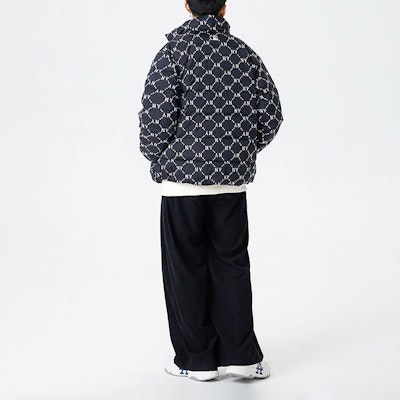 MLB 纽约洋基队 FW22 菱格短款羽绒夹克 黑色 男女同款 3ADJM0826-50BKS Cheap MLB 纽约洋基队 FW22 菱格短款羽绒夹克 黑色 男女同款 3ADJM0826-50BKS