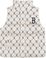 MLB New York Yankees FW22 Diamond Quilted Down Vest Beige Unisex 3ADVM2026-43BGL MLB New York Yankees FW22 Diamond Quilted Down Vest Beige Unisex 3ADVM2026-43BGL