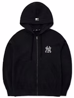 MLB New York Yankees FW22 Logo Print Hoodie Zip-Up Black Unisex Fleece 3ATRB0426-50BKS MLB New York Yankees FW22 Logo Print Hoodie Zip-Up Black Unisex Fleece 3ATRB0426-50BKS