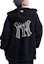Details for MLB New York Yankees FW22 Logo Print Hoodie Zip-Up Black Unisex Fleece 3ATRB0426-50BKS