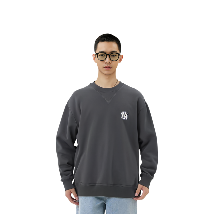 MLB New York Yankees FW22 Plain Crewneck Sweatshirt Dark Gray 3AMTB0526-50CGS 圖 5