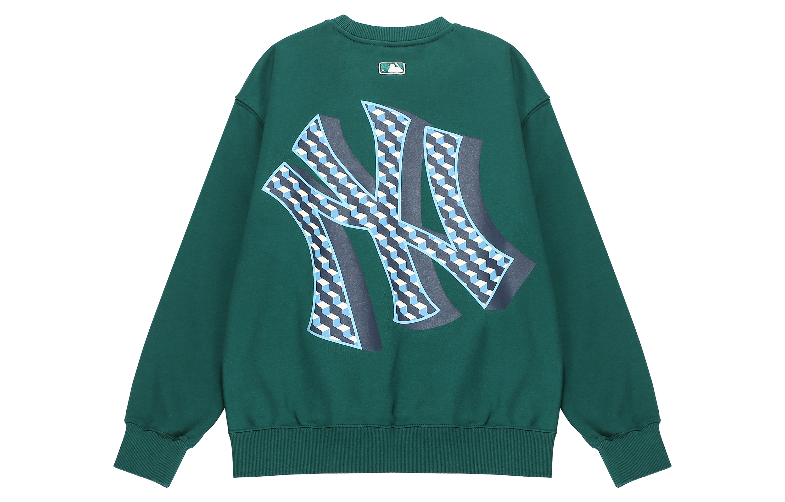 MLB New York Yankees FW22 Vintage Letter Crewneck Sweatshirt Unisex Dark Green 3AMTM0624-50GND