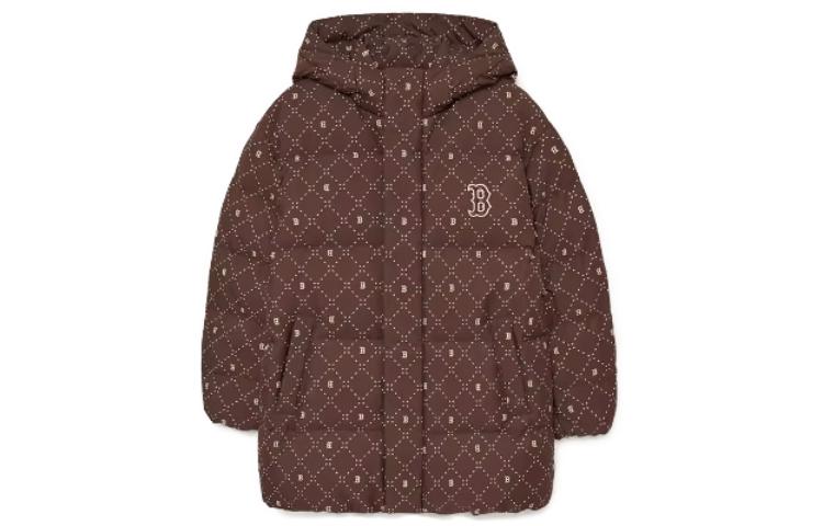 Order MLB 紐約洋基 FW23 男女同款長版羽絨外套 棕色 3ADJM0336-43BRD
