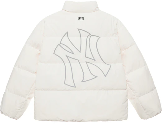MLB 紐約洋基 FW24 米白色短版羽絨外套 男女寬鬆拉鍊款 3ADJB0446-50CRS Buy MLB 紐約洋基 FW24 米白色短版羽絨外套 男女寬鬆拉鍊款 3ADJB0446-50CRS