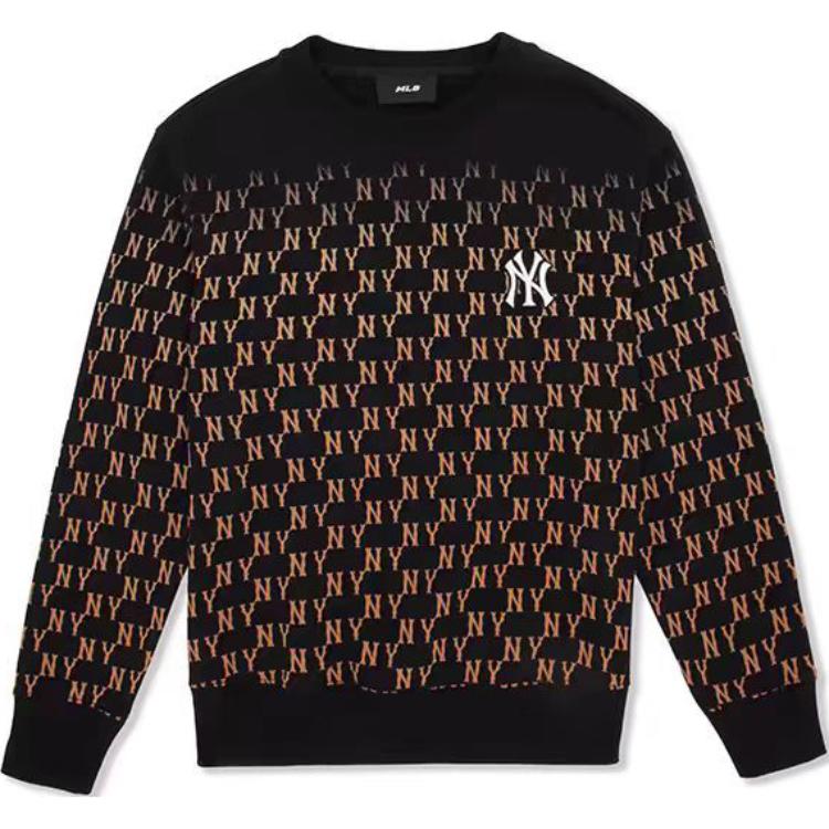 MLB New York Yankees Gradation Monogram Black Unisex Sweatshirt 3AMTM0744-50BKS
