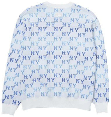 MLB 紐約洋基漸層字母米白色男女款圓領衛衣 3AKPM0144-50CRS Lookbook MLB 紐約洋基漸層字母米白色男女款圓領衛衣 3AKPM0144-50CRS