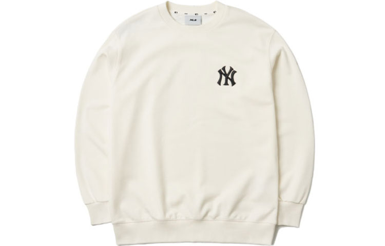 MLB New York Yankees Gradient Logo Crewneck Sweatshirt White Unisex 3AMTM0514-50IVS