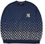 Order MLB纽约洋基队渐变标志圆领卫衣海军蓝男女款秋季款式 3AMTM1024-50NYD