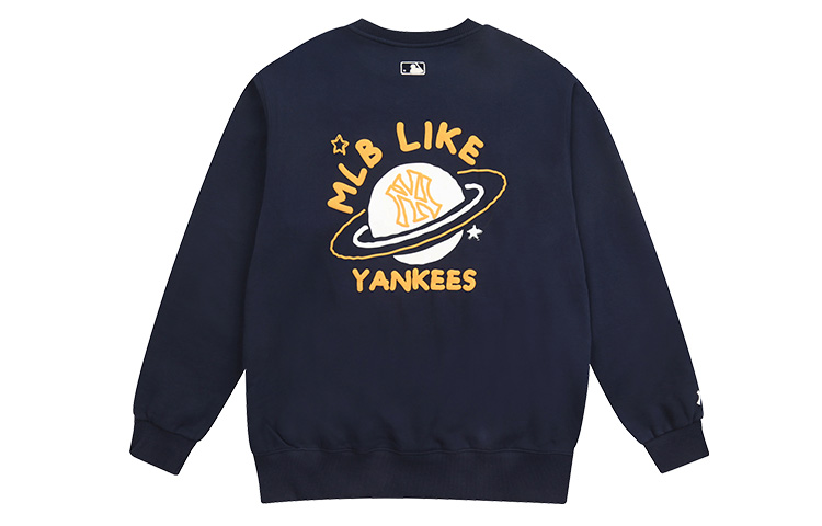 MLB New York Yankees Graffiti Crewneck Sweatshirt Unisex Navy Blue 31MT54061-50N