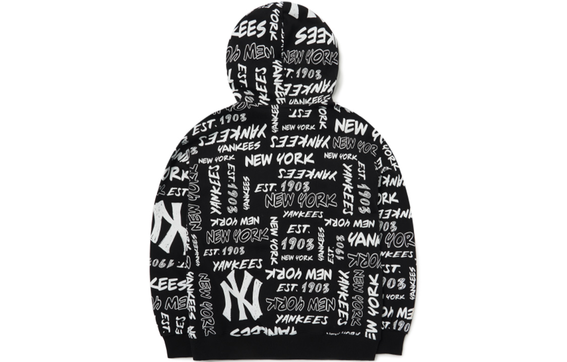 Lookbook MLB 뉴욕 양키스 그래피티 후드티 유니섹스 블랙 - 가을 에디션 3AHDZ0124-50BKS