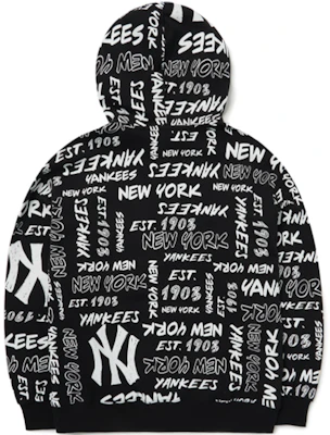 MLB 뉴욕 양키스 그래피티 후드티 유니섹스 블랙 - 가을 에디션 3AHDZ0124-50BKS Lookbook MLB 뉴욕 양키스 그래피티 후드티 유니섹스 블랙 - 가을 에디션 3AHDZ0124-50BKS