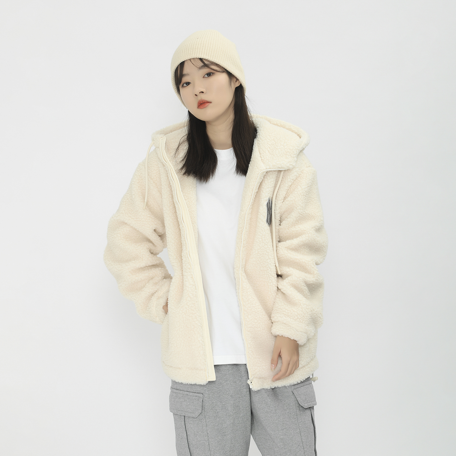 MLB New York Yankees Graffiti Logo Fleece Hoodie Jacket Winter Unisex Off-White. 3AJPF1716-50CRS 圖 5