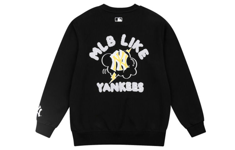 MLB New York Yankees Graffiti Logo Retro Pullover Sweatshirt Unisex Black 31MT02041-50L