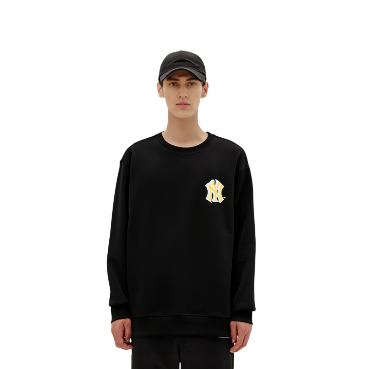 Sizing MLB New York Yankees Graffiti Logo Retro Pullover Sweatshirt Unisex Black 31MT02041-50L