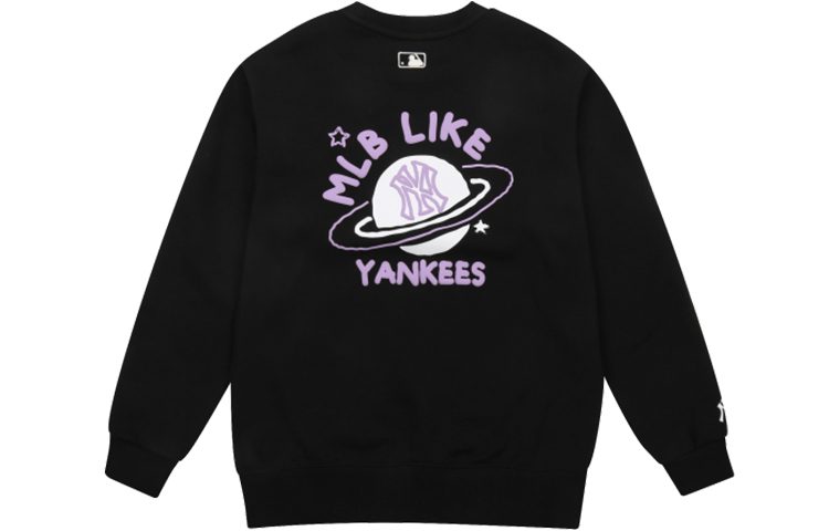 MLB New York Yankees Graffiti Logo Varsity Long Sleeve Sweatshirt Black Unisex 31MT06111-50L 圖 2
