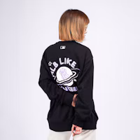 Purchase MLB紐約洋基塗鴉Logo長袖棒球外套黑色男女通用 31MT06111-50L