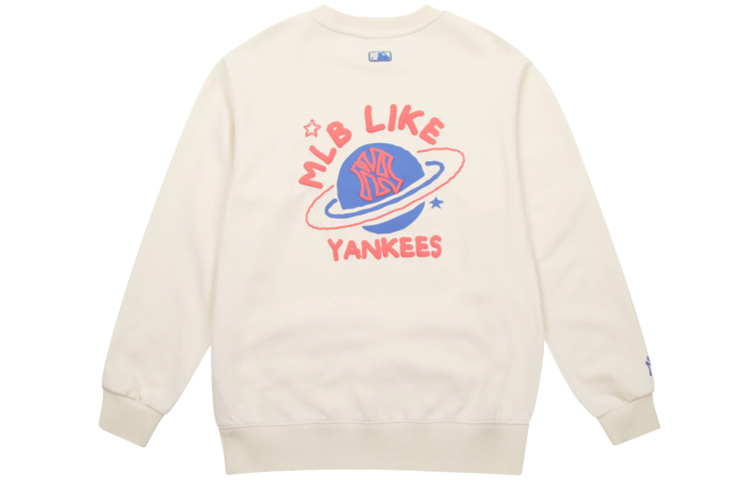 MLB New York Yankees Graffiti Long Sleeve Sweatshirt Unisex Off-White 31MT01041-50I